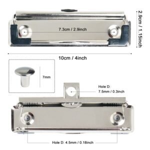 Bulk Order – ImStarTrading Mountable Clipboard Clips, examboard Clips, Metal Clipboard Clips with Rubber Grip and Hanging Hole, Spring Loaded Surface Mount Handle