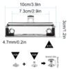 ImStarTrading Mountable Heavy Duty Stainless Steel Low-Profile Clipboard Clips, Lightweight Spring-Loaded Retractable Hanging Hole Rubber Feet Corner Grips School Office Business Stationery