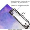 ImStarTrading Mountable Heavy Duty Stainless Steel Low-Profile Clipboard Clips, Lightweight Spring-Loaded Retractable Hanging Hole Rubber Feet Corner Grips School Office Business Stationery