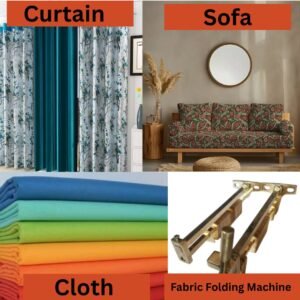 ImStarTrading Manual Fabric Folding Machine – Textile Tool, Hand Brass Cloth Folder with Clip Bracket Stand, Kapda Than Measuring Gauge Scale Meter, Ghodi Kanta (100 Folds)