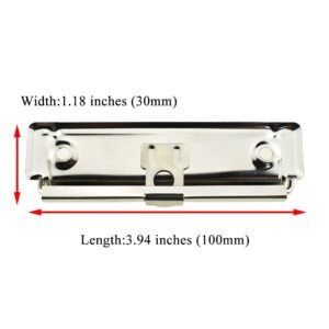 ImStarTrading 3.94 Inches Metal Clipboard Clips with Rubber Grips 6 Pack Mountable Sturdy Strong Springs with Rivets Document File Wood Plastic Clips Board for Office School Home