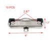 10 PCS Clipboard Clips Metal Hardboard Clips Hook Included with Rubber Feet Clipboard Clamps Hardboard Clip for Office, Craft Project Use, with Mounting Screws, Silver, Length 4"