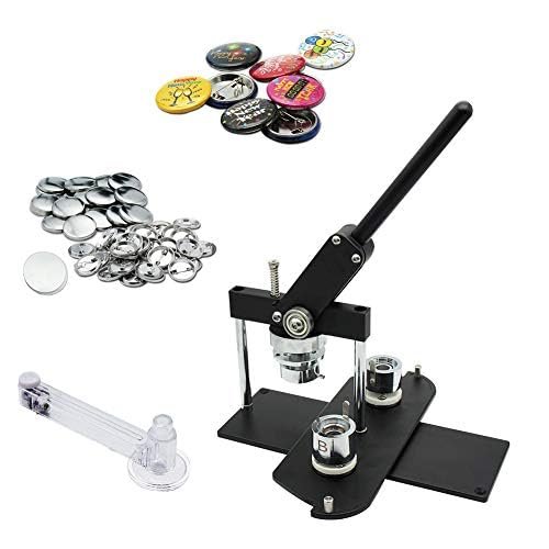 Press Machine-B400 + 25mm Round Die Moulds + 500 Set Button Components + Adjustable Circle Cutter (Black-New)