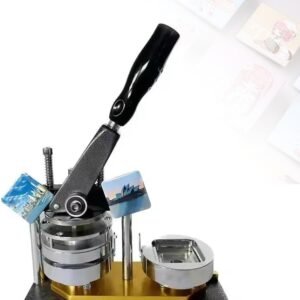 Imstartrading Square Button Badge Setup | Square Button Badge Machine + Die Cutter | Heavy Duty 50×50 mm Pin Back Machine -1 Pressing Machine With Square Badge Mould