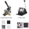 Square Button Badge Setup | Square Button Badge Machine + Die Cutter | Heavy Duty 50x50 mm Pin Back Machine -1 Pressing Machine With Square Badge Mould