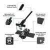Press Machine-B400 + 25mm Round Die Moulds + 500 Set Button Components + Adjustable Circle Cutter (Black-New)