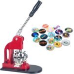 ImStarTrading Badge Machine 44mm Mould Button Badge Maker Machine Hand Punch Press, 500 pcs 44mm Badges,1 DIY Cutter.