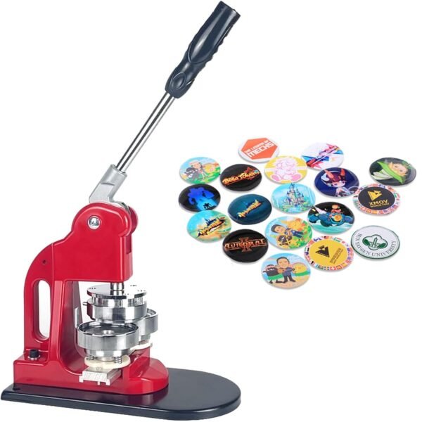 ImStarTrading Badge Machine 44mm Mould Button Badge Maker Machine Hand Punch Press, 500 pcs 44mm Badges,1 DIY Cutter.