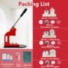 Button Maker Machine Multiple Sizes, Button Pin Maker 1+1.25+2.25 inch, Interchangeable Button-models Badge Button Press Machine with 300 Sets Button Maker Supplies &Circle Cutter&Cutting Mat