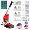 Button Maker Machine Multiple Sizes, Button Pin Maker 1+1.25+2.25 inch, Interchangeable Button-models Badge Button Press Machine with 300 Sets Button Maker Supplies &Circle Cutter&Cutting Mat