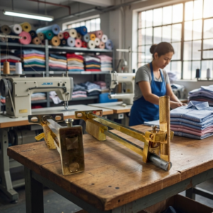 Clothes Folding Machine – Brass Manual Fabric Folder for Garment Industry