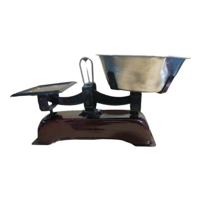 ImStarTrading Iron Manual Counter Weighing Scale 5kg | Traditional Mechanical Taraju Kata for Shops & Markets | Durable Cast Iron Vajan Kata for Accurate Measurement | Portable Non-Digital तराज़ू काटा