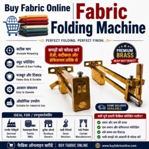 Industrial Cloth Folder Machine (Brass) | Fabric Folding Tool for Garments, Sarees, Kurtis, T-Shirts, Curtains & Textile Units