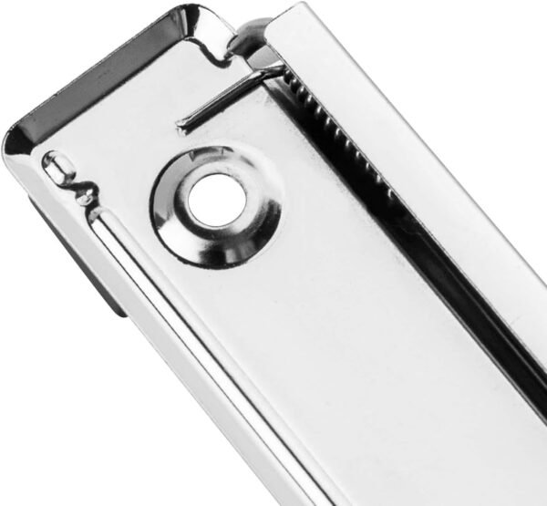 50pcs Exam Pad Clips with 100 Piece Screws/Rivets Stainless Steel Chrome Plating Metal Clipboard Clips, Binding Clip for Document File, School, Office, Filing and Storage, Ideal Office Supplies